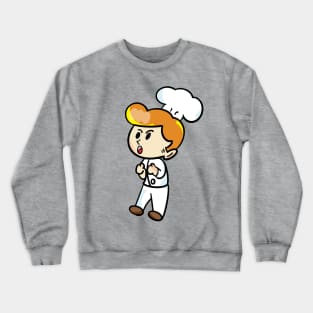 chef cartoon character  drawing design Crewneck Sweatshirt